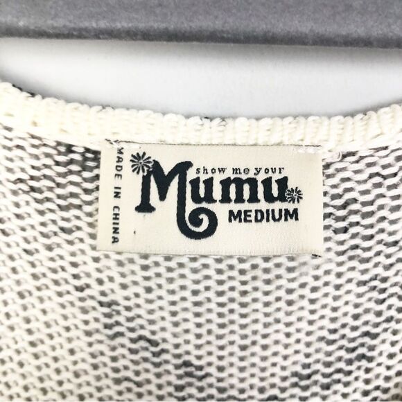 SHOW ME YOUR MUMU | Hug Me Sweater Python Knit Brown Cream Women’s Size Medium - Picture 10 of 12